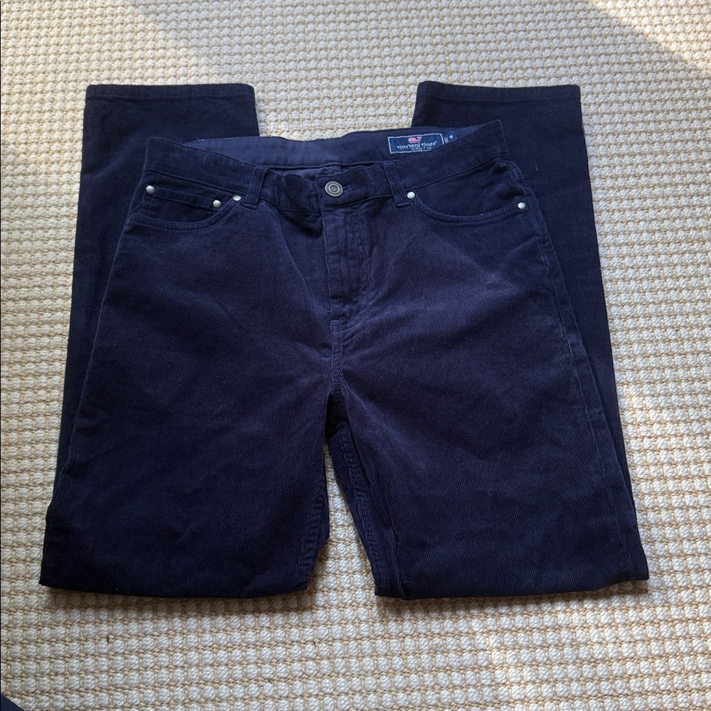 Vineyard Vines Navy Corduroy Trousers